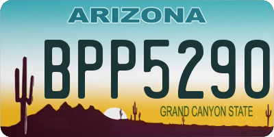 AZ license plate BPP5290