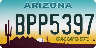AZ license plate BPP5397