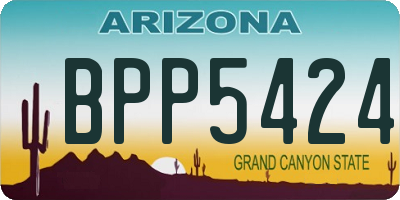 AZ license plate BPP5424