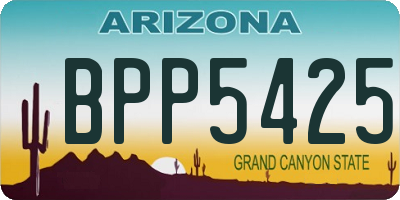AZ license plate BPP5425