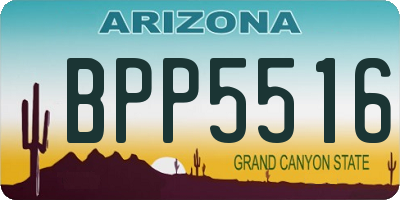 AZ license plate BPP5516