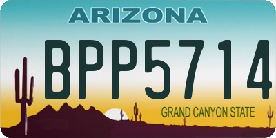 AZ license plate BPP5714
