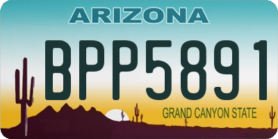 AZ license plate BPP5891