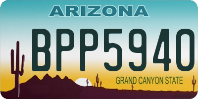 AZ license plate BPP5940