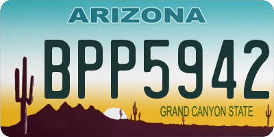 AZ license plate BPP5942