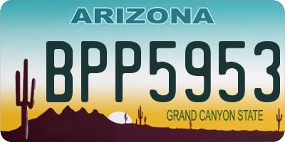 AZ license plate BPP5953