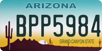 AZ license plate BPP5984