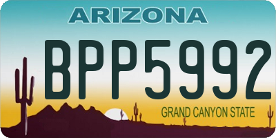 AZ license plate BPP5992