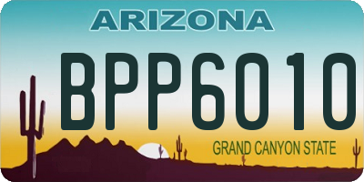 AZ license plate BPP6010