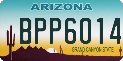 AZ license plate BPP6014