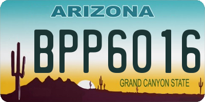 AZ license plate BPP6016