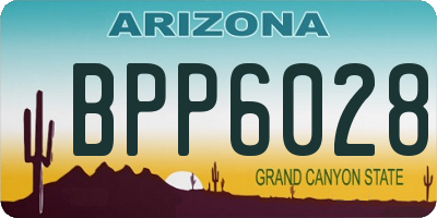 AZ license plate BPP6028