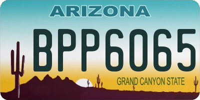 AZ license plate BPP6065