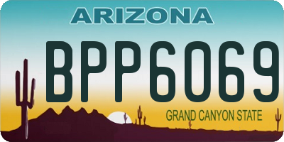 AZ license plate BPP6069