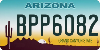 AZ license plate BPP6082