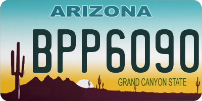 AZ license plate BPP6090
