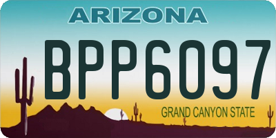 AZ license plate BPP6097