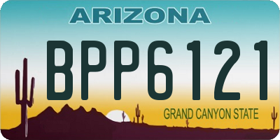 AZ license plate BPP6121