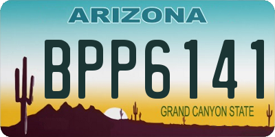 AZ license plate BPP6141
