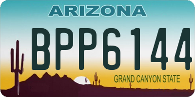 AZ license plate BPP6144