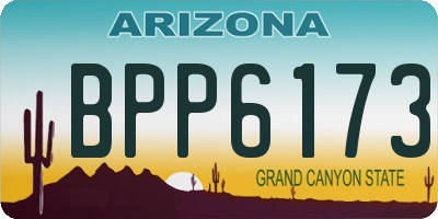 AZ license plate BPP6173