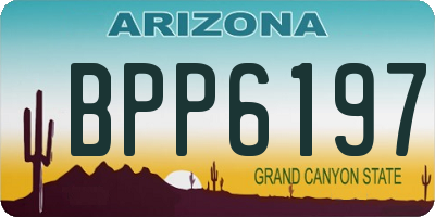 AZ license plate BPP6197