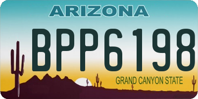 AZ license plate BPP6198