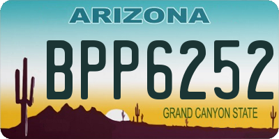 AZ license plate BPP6252