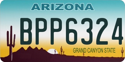 AZ license plate BPP6324