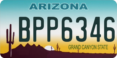 AZ license plate BPP6346