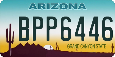 AZ license plate BPP6446