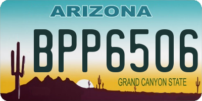 AZ license plate BPP6506