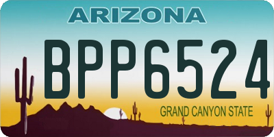AZ license plate BPP6524