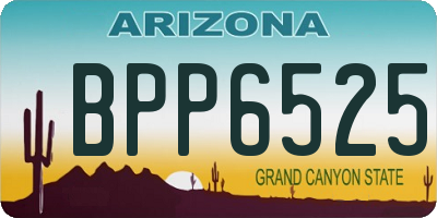 AZ license plate BPP6525