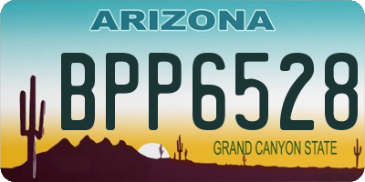 AZ license plate BPP6528