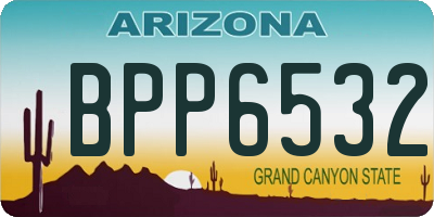 AZ license plate BPP6532