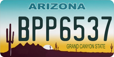 AZ license plate BPP6537