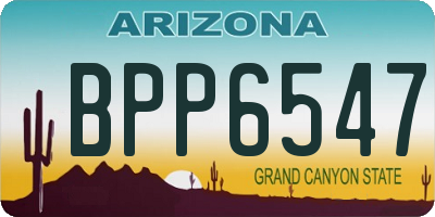 AZ license plate BPP6547