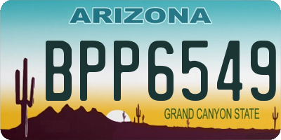 AZ license plate BPP6549