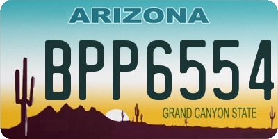 AZ license plate BPP6554