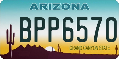AZ license plate BPP6570