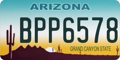 AZ license plate BPP6578
