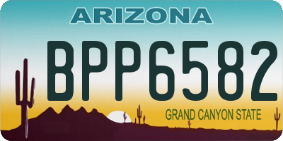 AZ license plate BPP6582