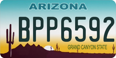 AZ license plate BPP6592