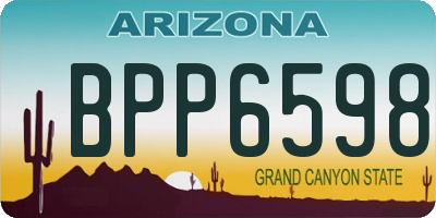 AZ license plate BPP6598