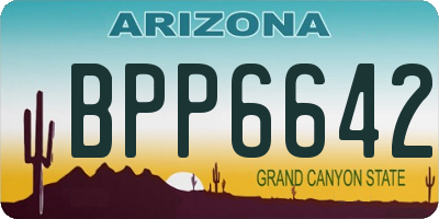 AZ license plate BPP6642