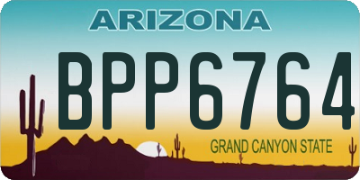 AZ license plate BPP6764