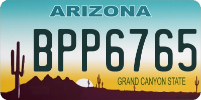 AZ license plate BPP6765