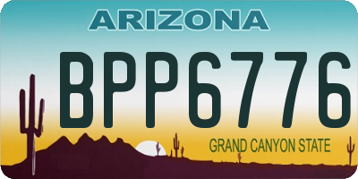 AZ license plate BPP6776