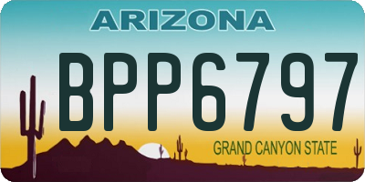 AZ license plate BPP6797